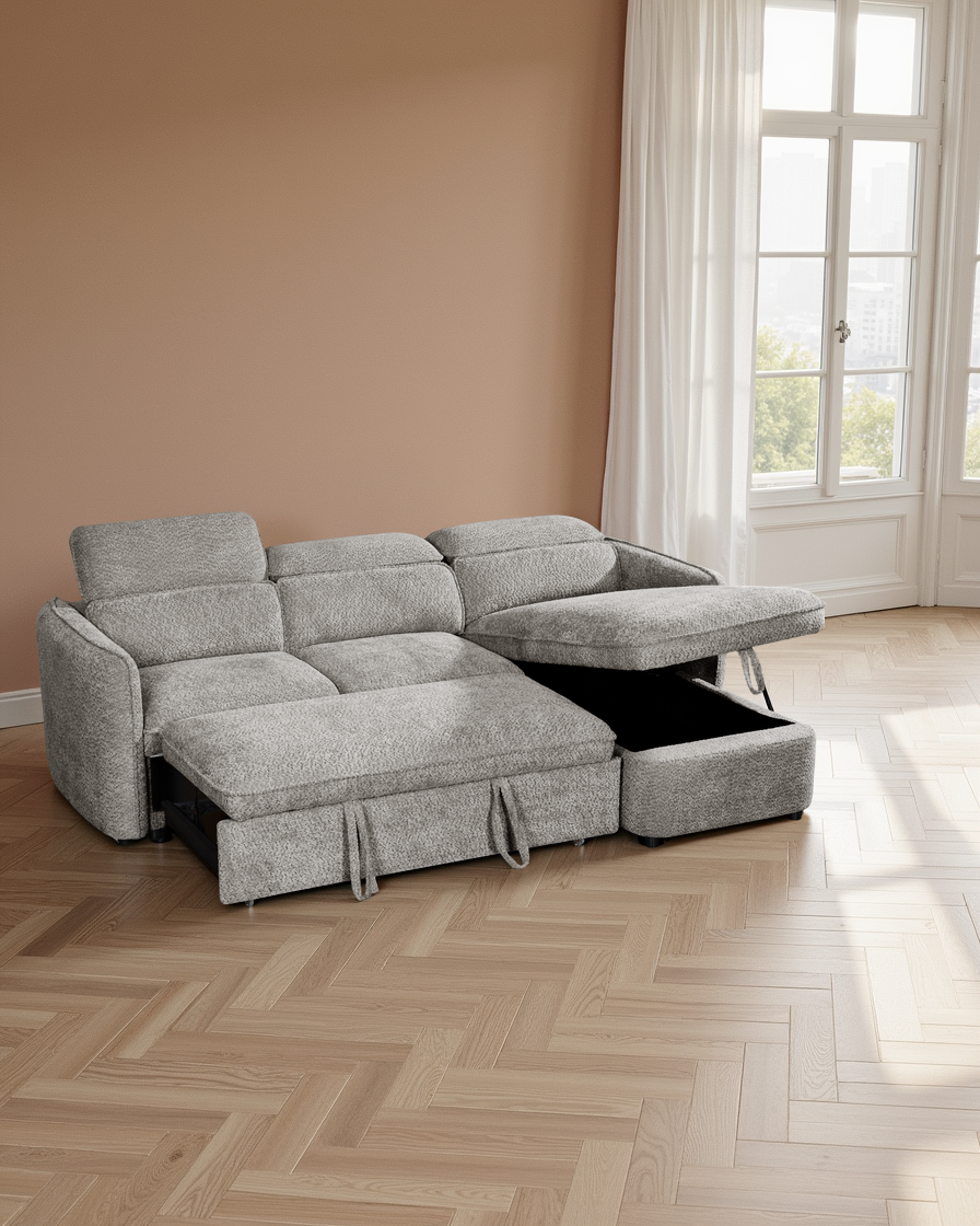 Vienna Sofabed Grey Universal Corner