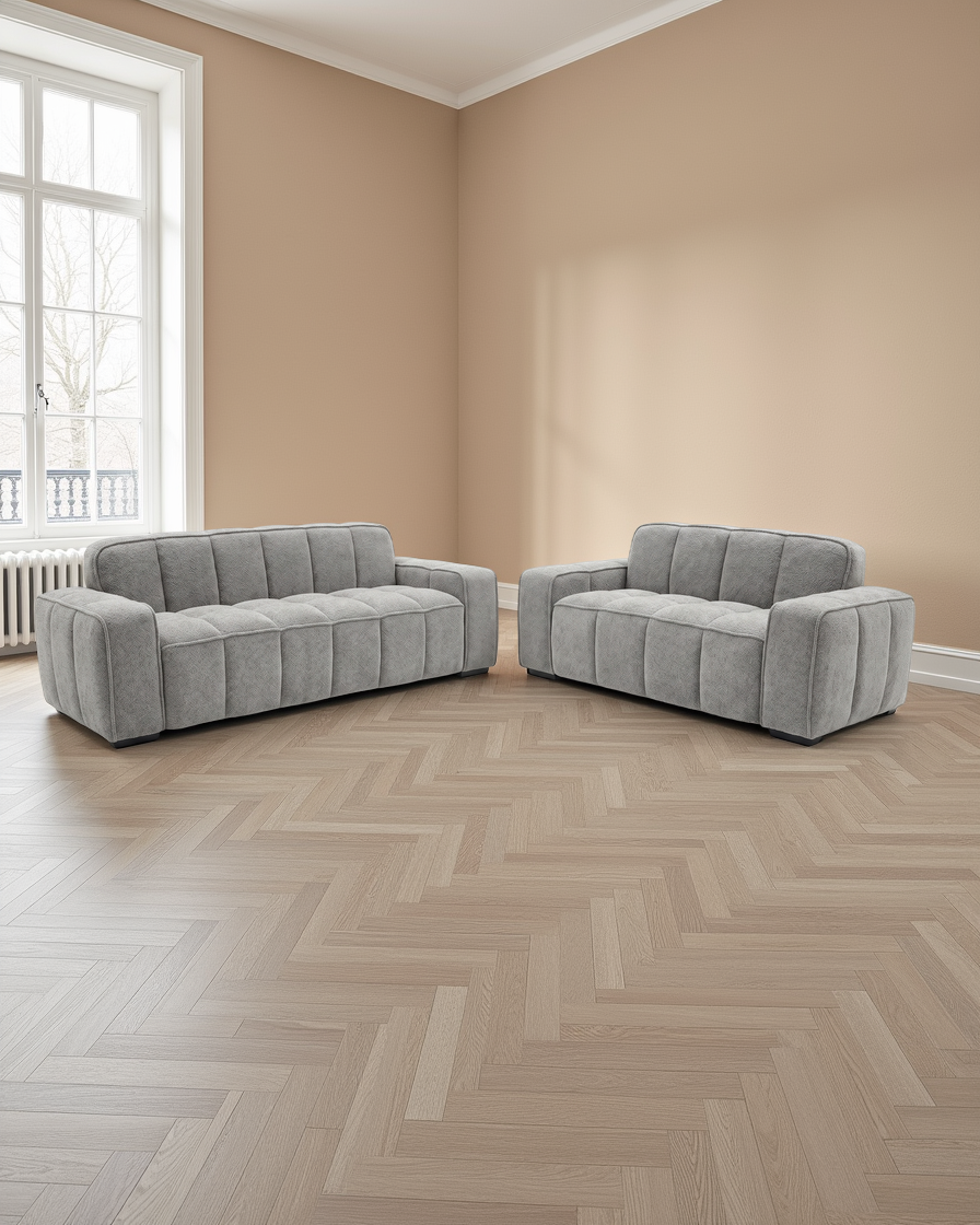 Stockholm Sofa Grey 3+2 Seater