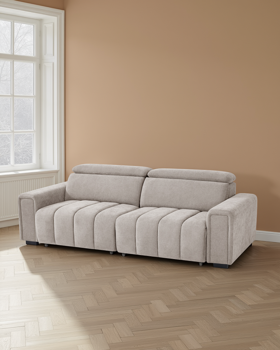 Manchester Electric Sofabed Beige 3 Seater