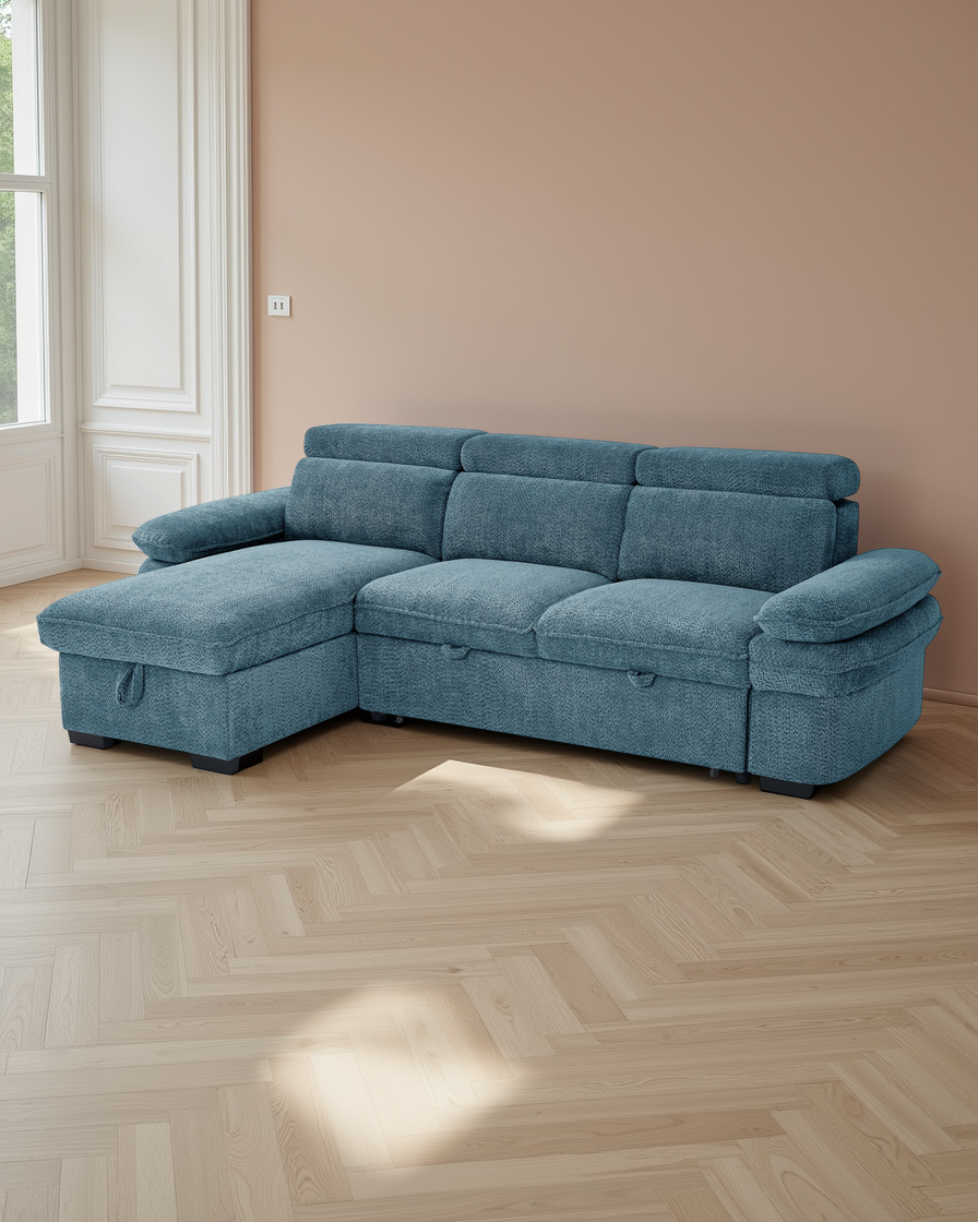 Valencia Sofabed Blue Universal Corner
