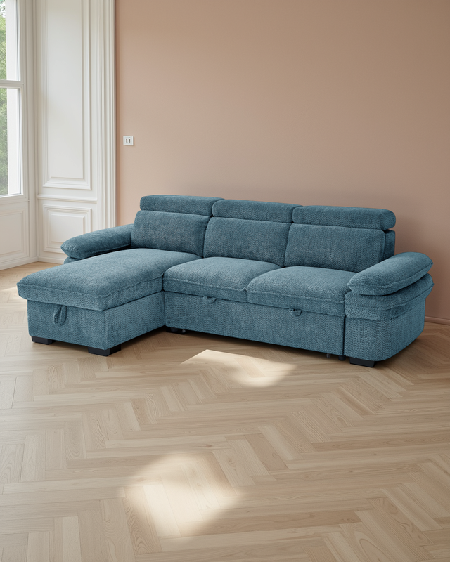 Valencia Sofabed Blue Universal Corner