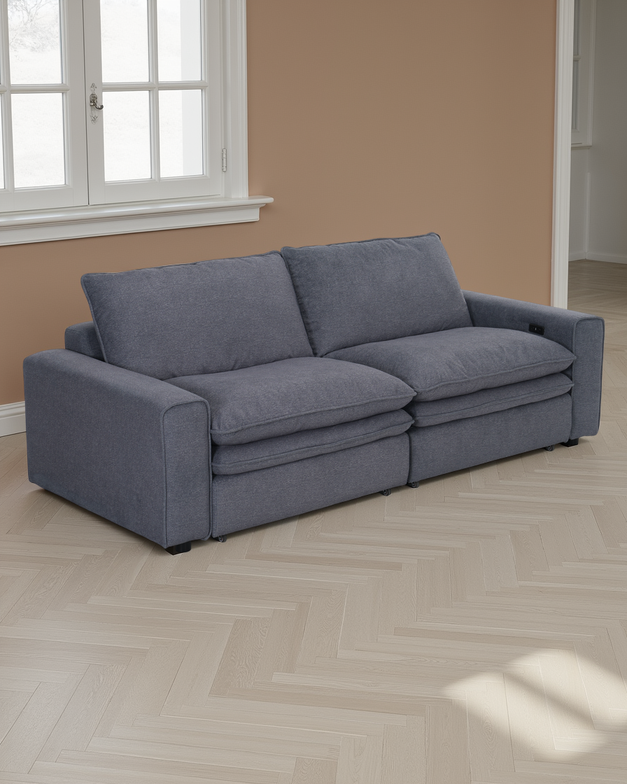 Lisbon Cloud Grey Electric Sofa
