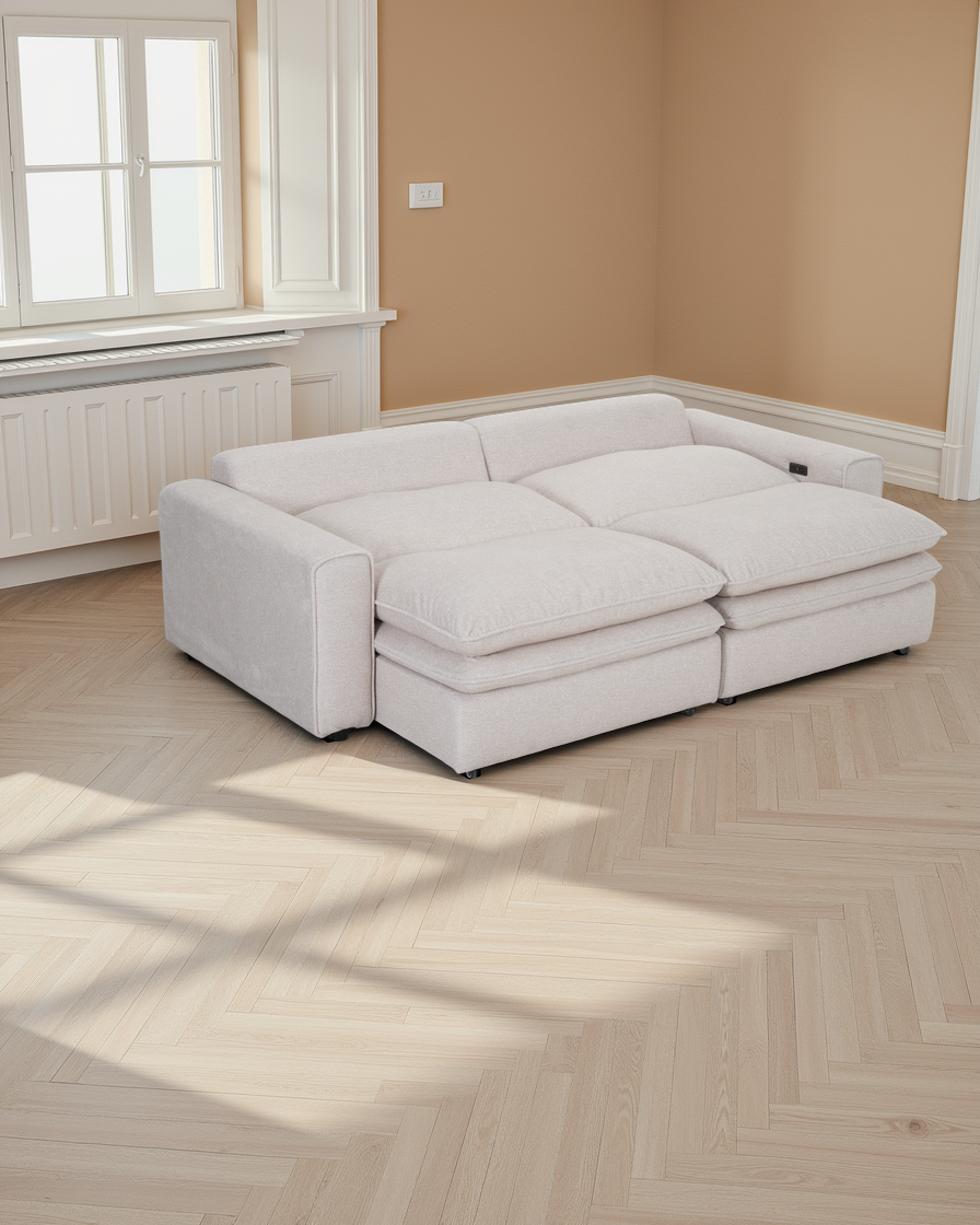 Lisbon Cloud Beige Electric Sofa