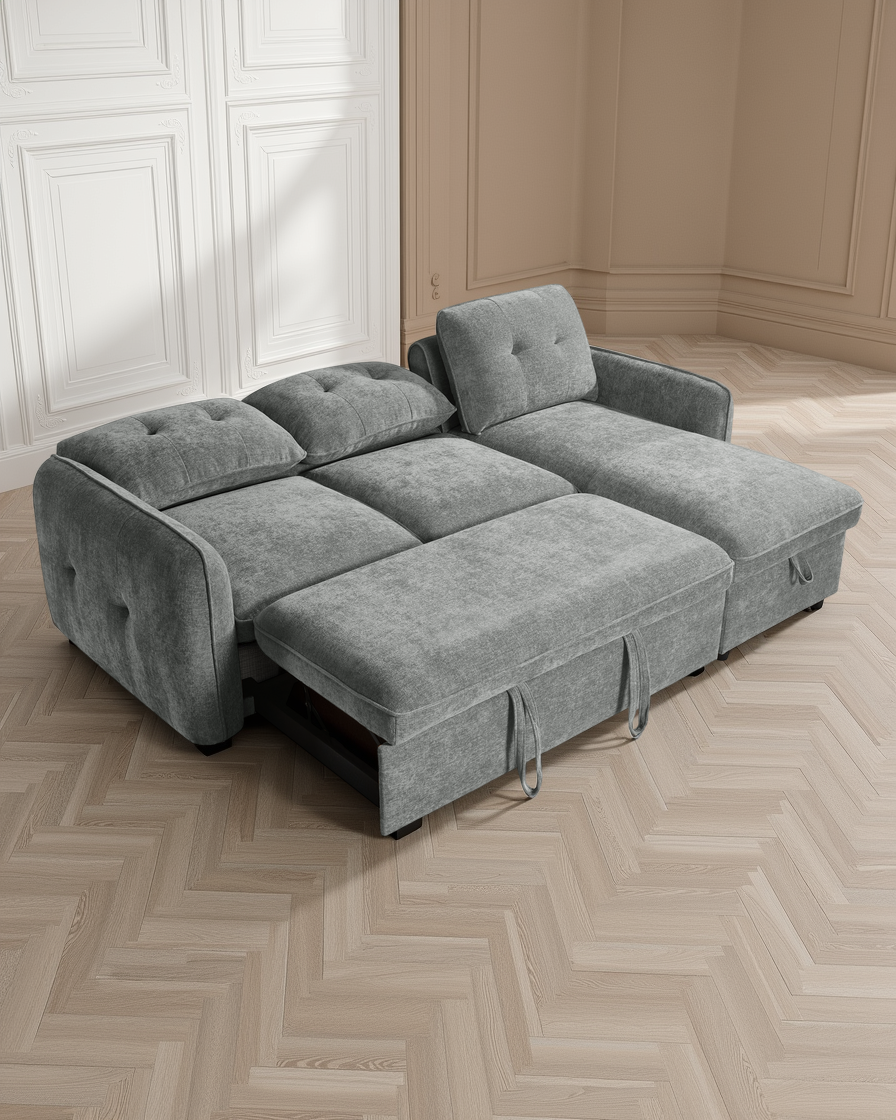 Liverpool Sofabed Grey Universal Corner