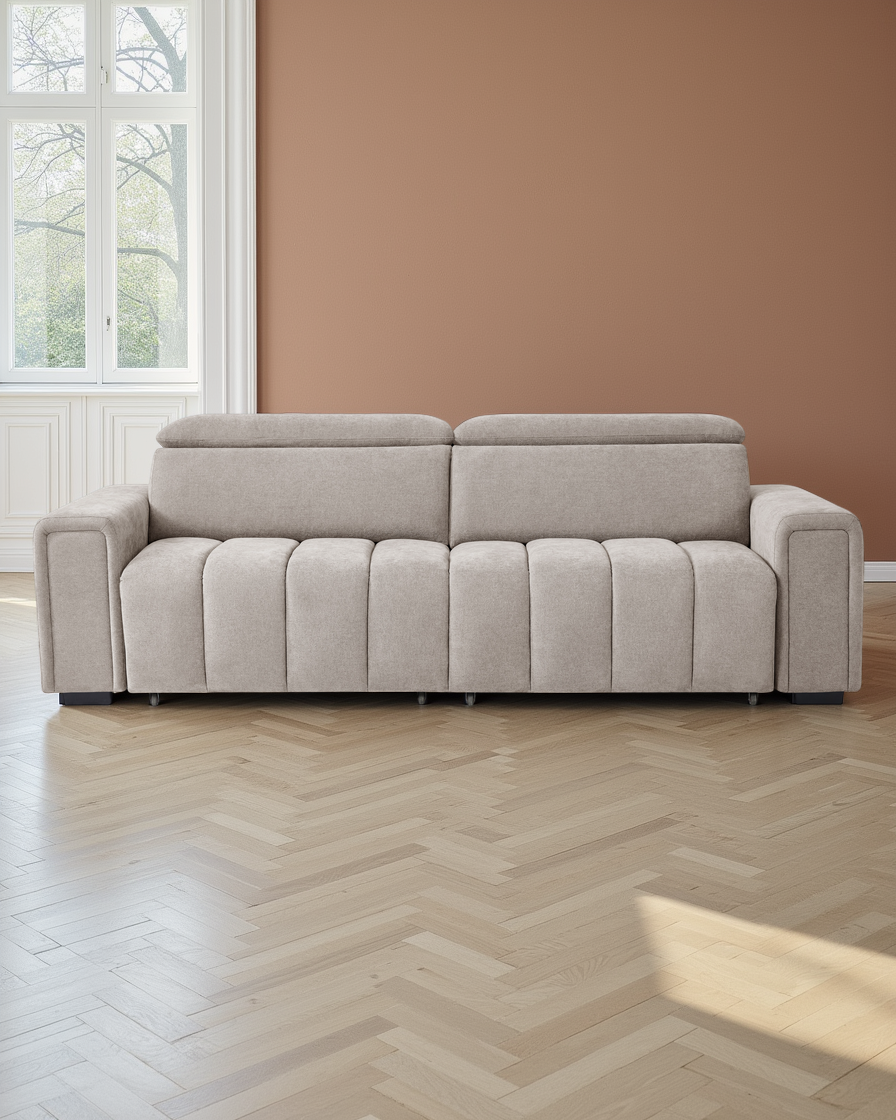Manchester Electric Sofabed Beige 3 Seater