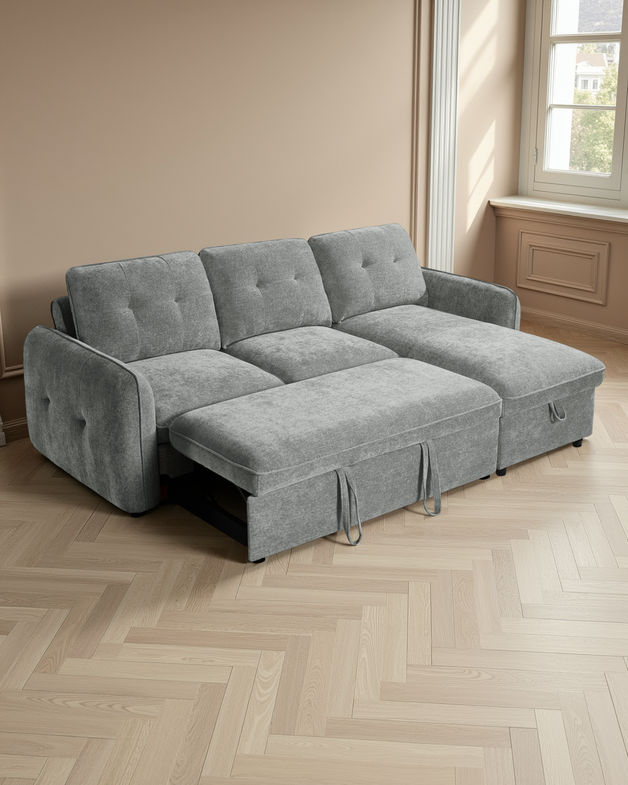 Liverpool Sofabed Grey Universal Corner