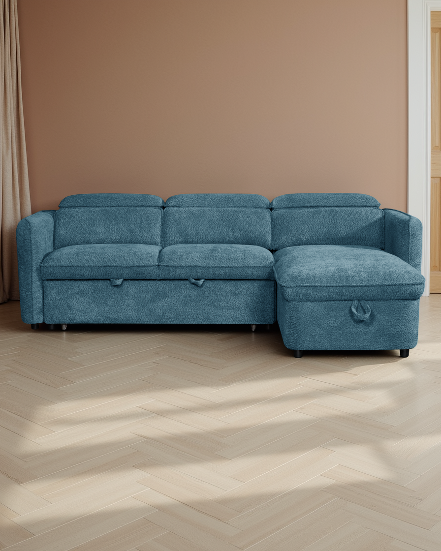 Vienna Sofabed Blue Universal Corner