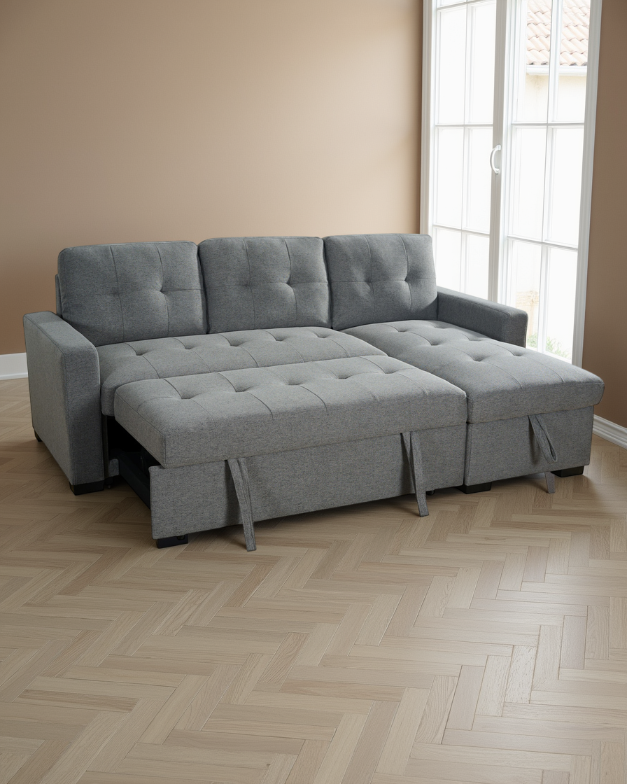 Enzo Sofabed Grey Universal Corner
