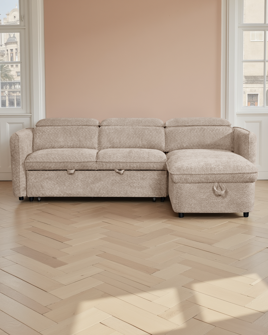 Vienna Sofabed Beige Universal Corner