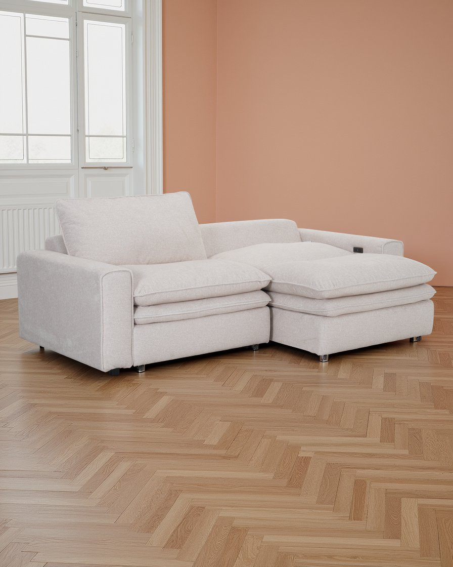 Lisbon Cloud Beige Electric Sofa