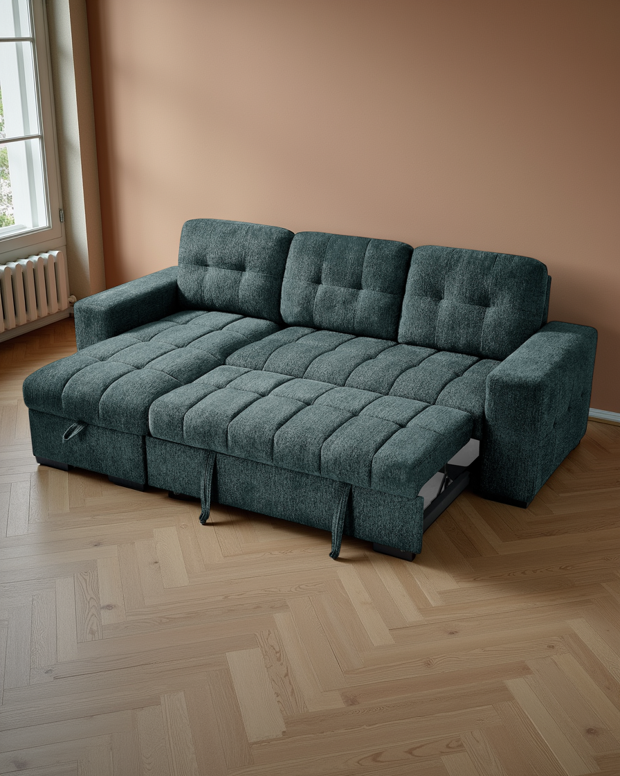 Oslo Universal Corner Sofabed Teal