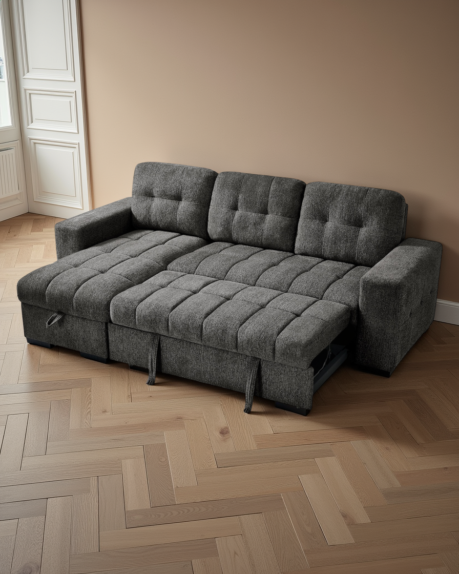 Oslo Universal Corner Sofabed Grey