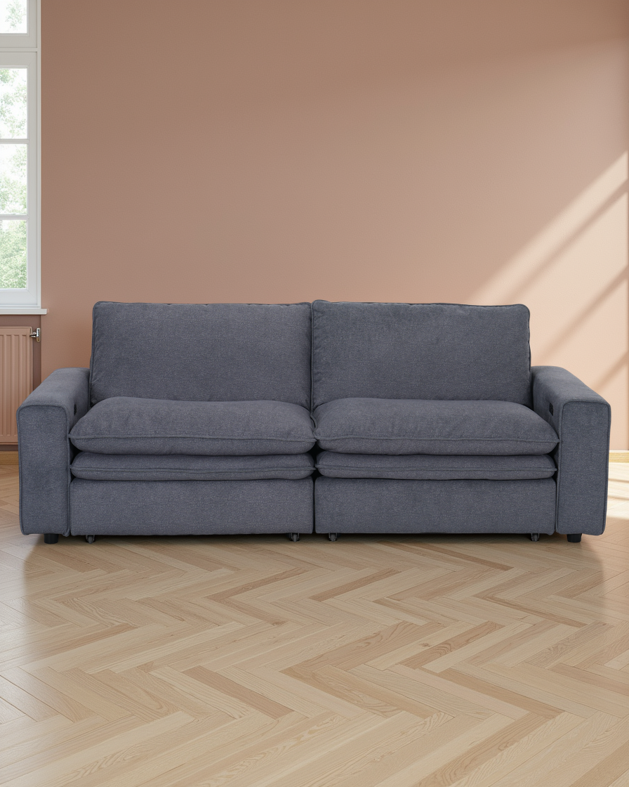 Lisbon Cloud Grey Electric Sofa
