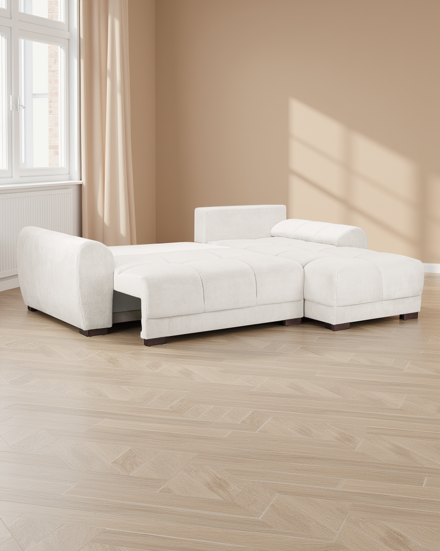 Sofabed Cream Universal Corner