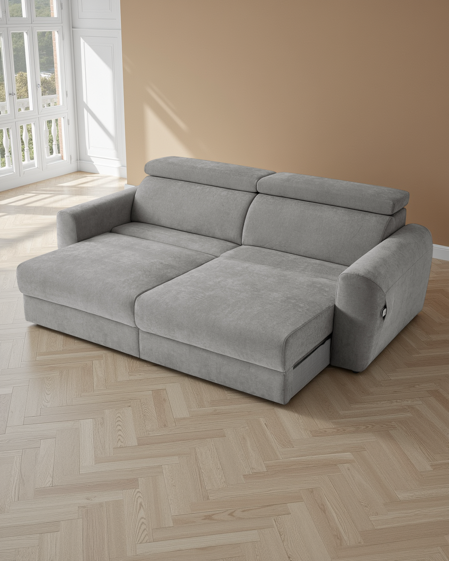 Rotterdam Electric Sofabed Grey 3 Seater