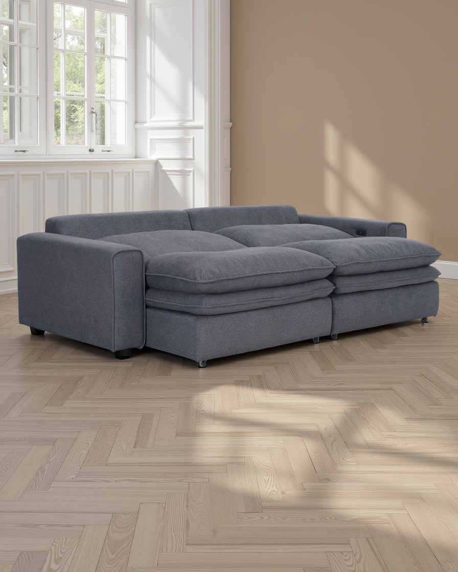Lisbon Cloud Grey Electric Sofa