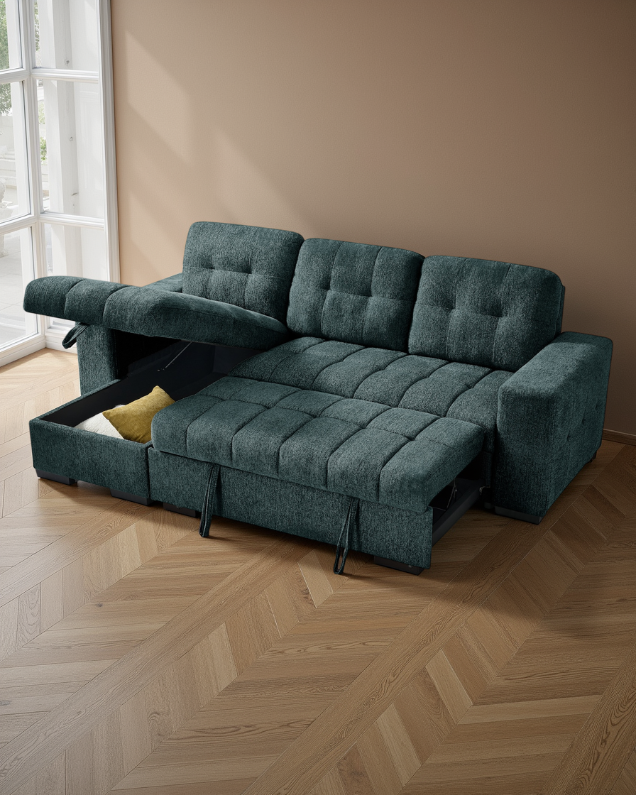 Oslo Universal Corner Sofabed Teal