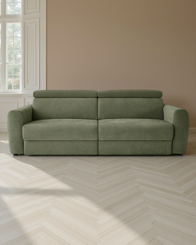 Rotterdam Electric Sofabed Green 3 Seater