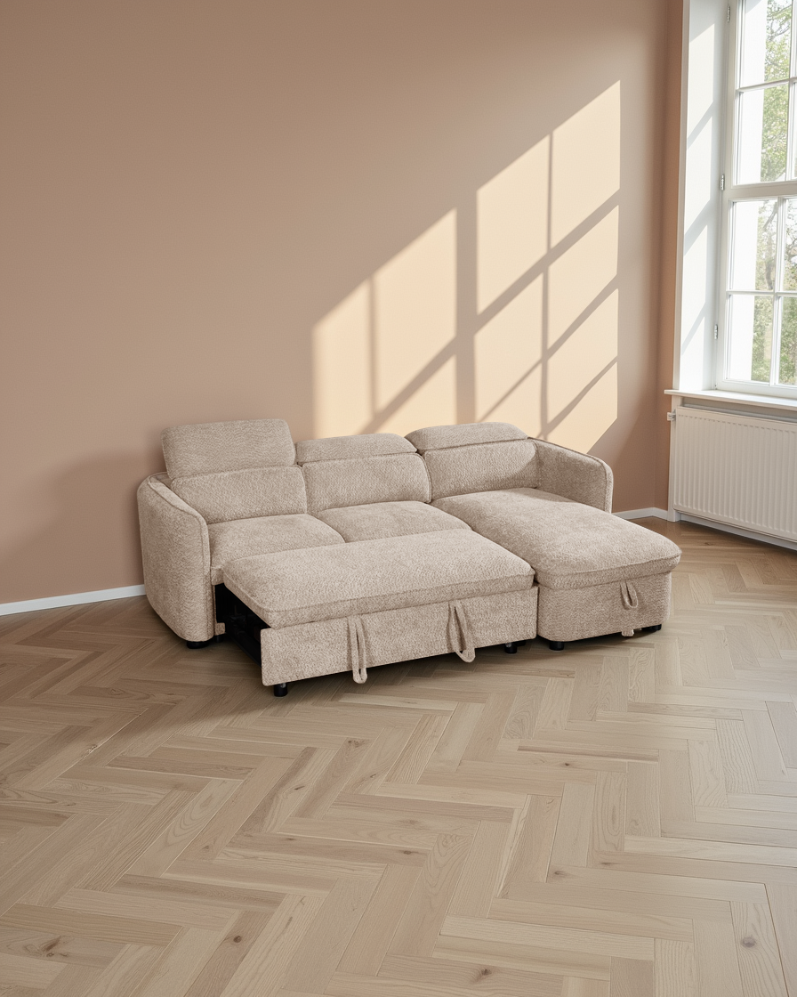 Vienna Sofabed Beige Universal Corner