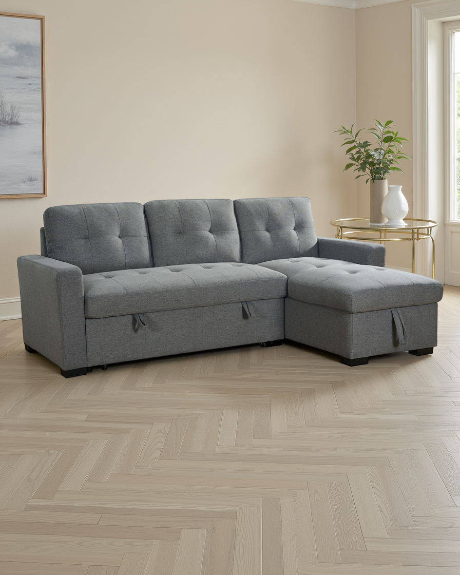 Enzo Sofabed Grey Universal Corner
