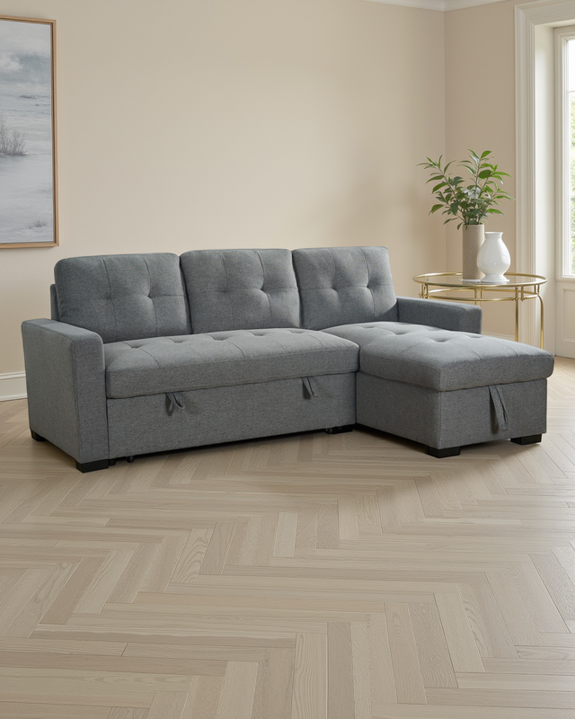 Enzo Sofabed Grey Universal Corner