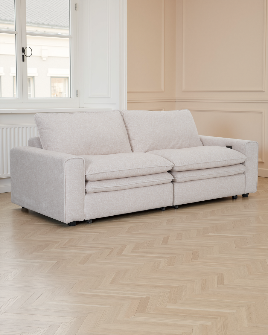 Lisbon Cloud Beige Electric Sofa