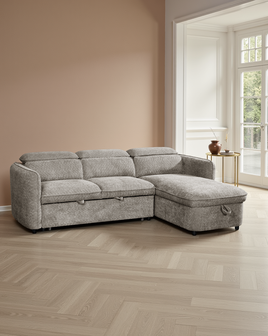 Vienna Sofabed Grey Universal Corner