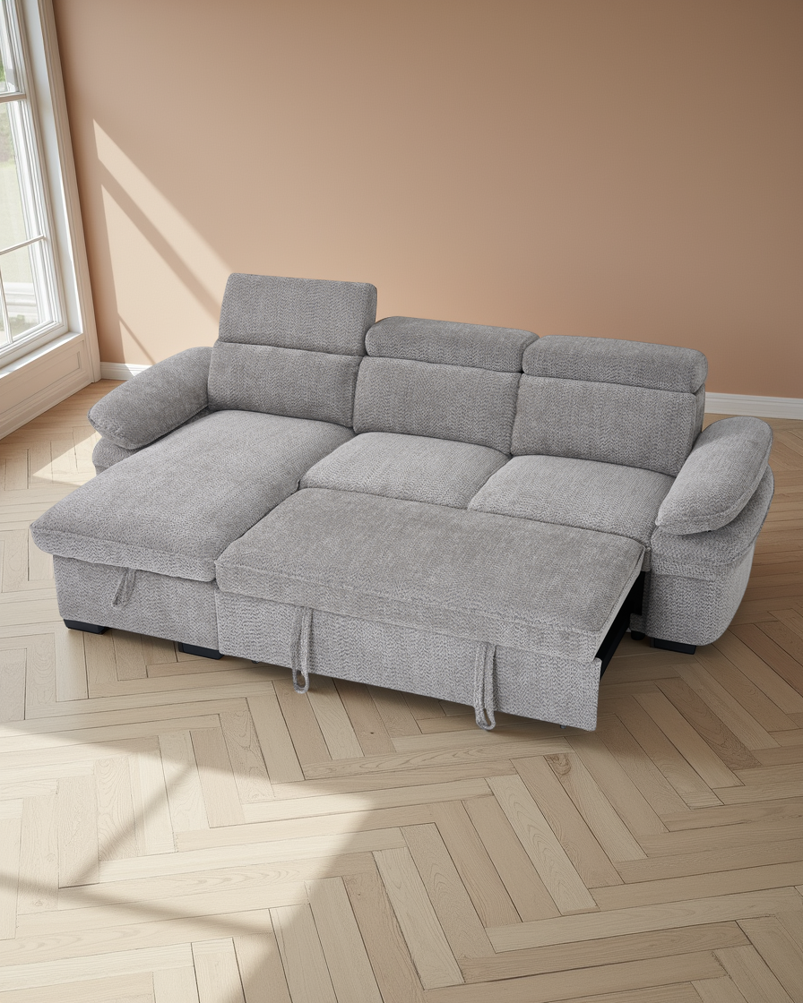 Valencia Sofabed Grey Universal Corner