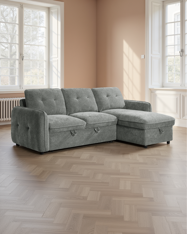 Liverpool Sofabed Grey Universal Corner