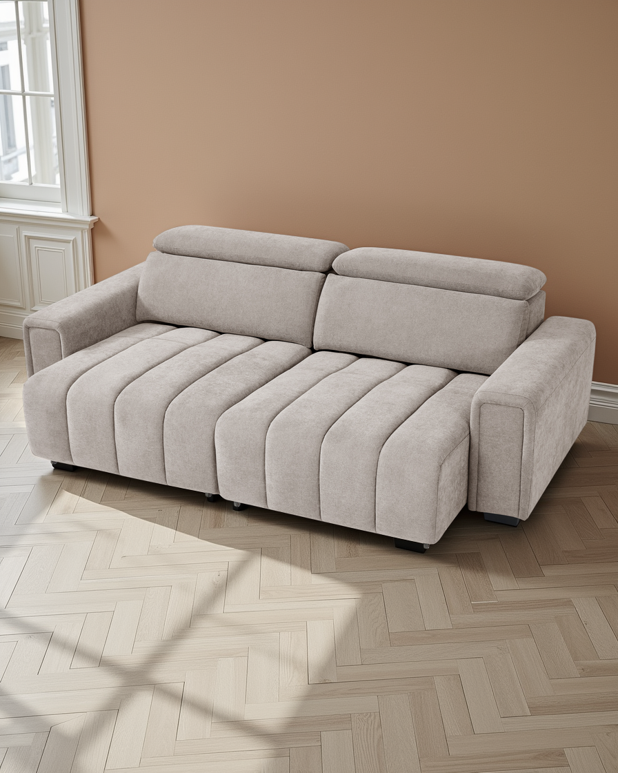 Manchester Electric Sofabed Beige 3 Seater