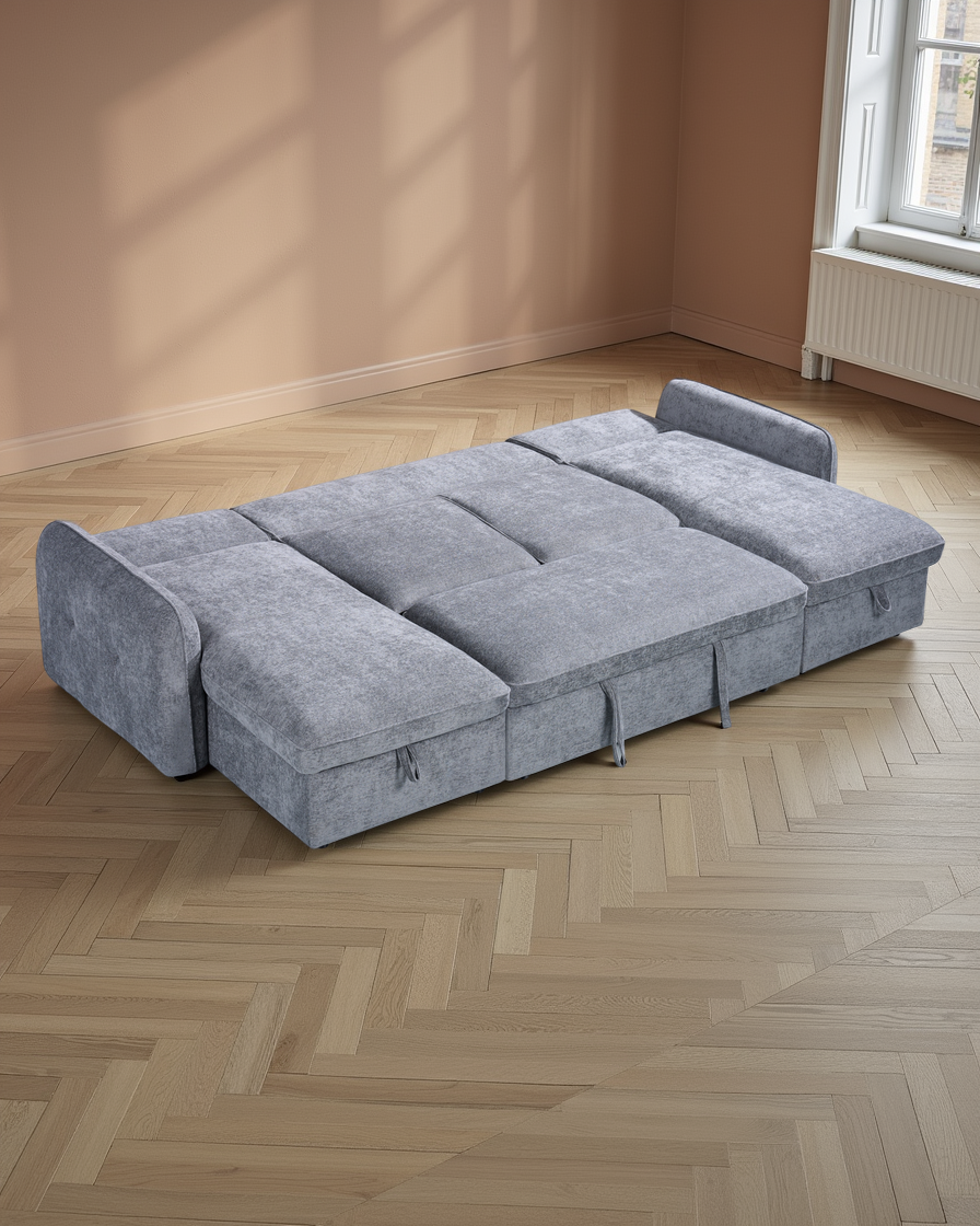 Liverpool Sofabed Grey U Shape Corner