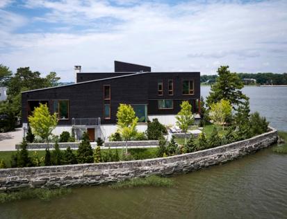 Old Greenwich Waterfront Home Facade
