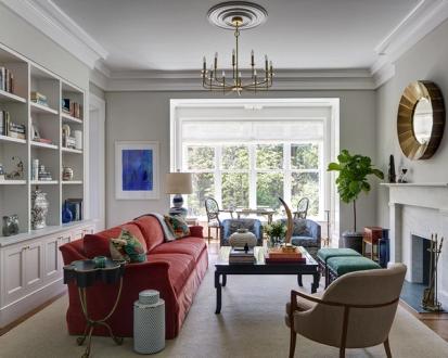 Boerum Hill Greek Revival Living Room