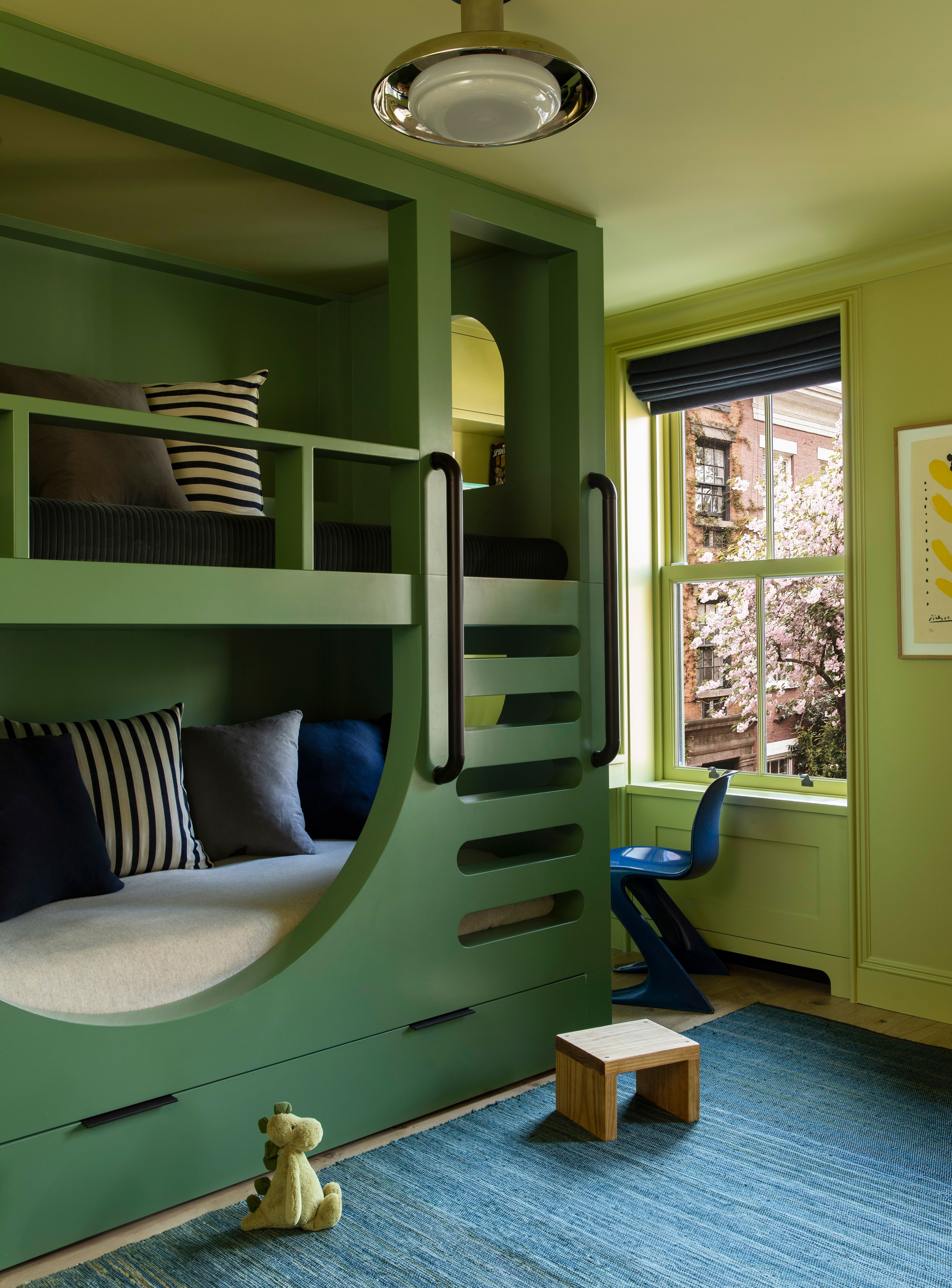 Greenwich Village Greek Revival rowhouse children's bedroom