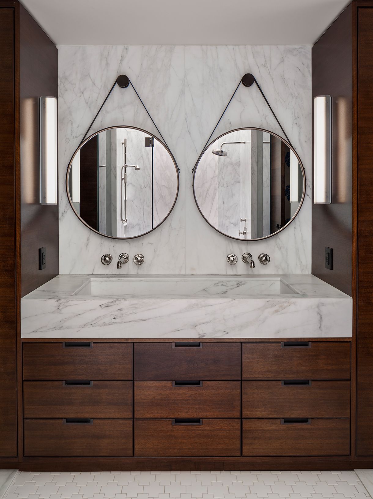 Park Slope Romanesque Revival Primary Bathroom