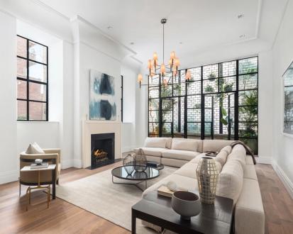 West Village Italianate Living Room