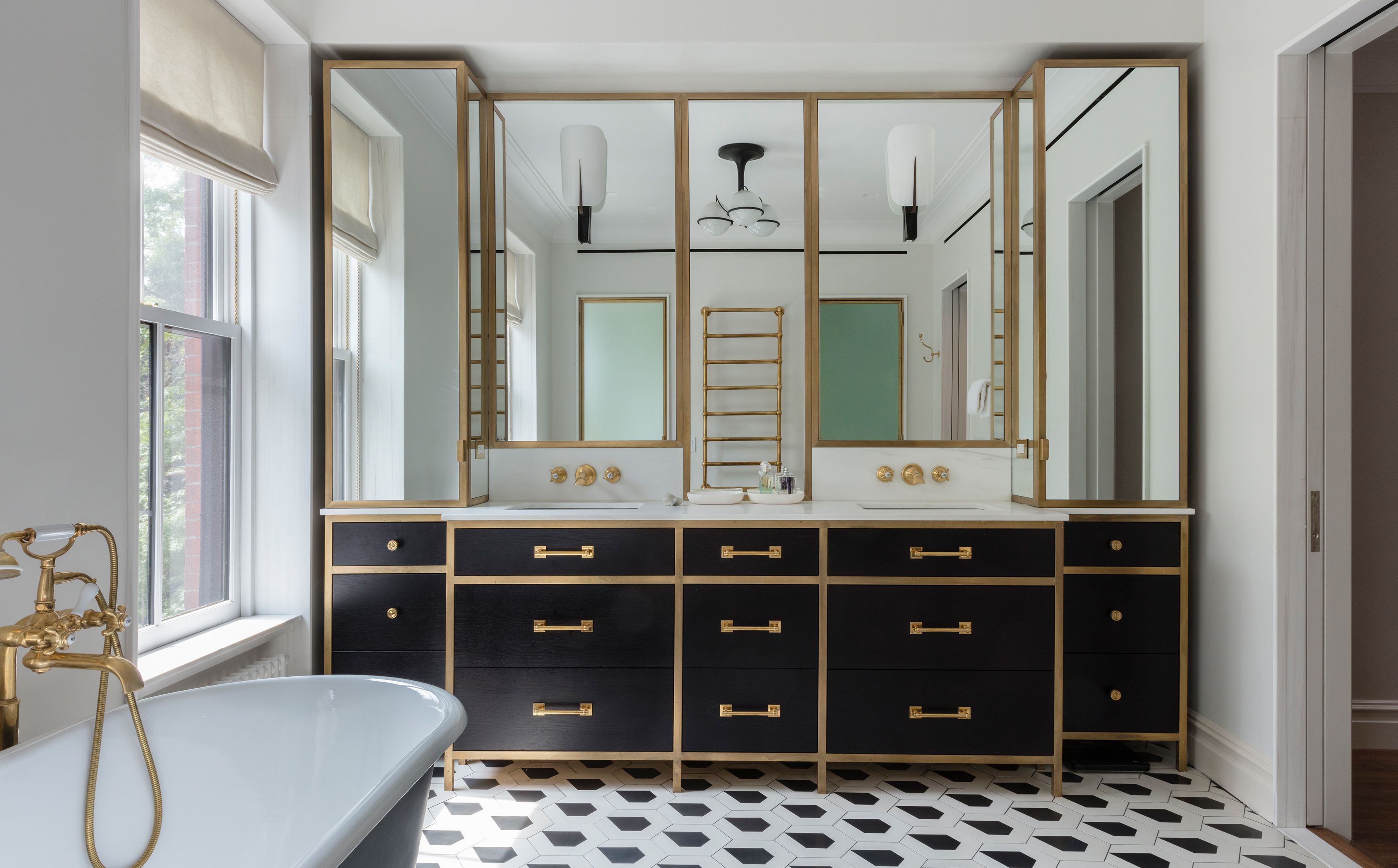Cobble Hill Italianate Primary Bathroom