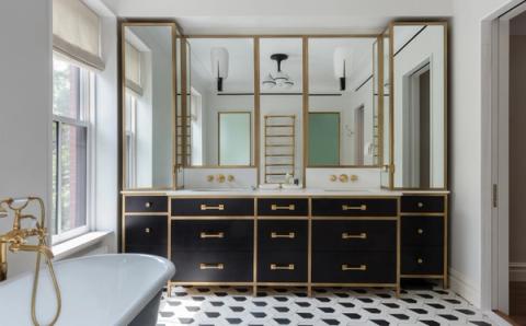 Cobble Hill Italianate Primary Bathroom