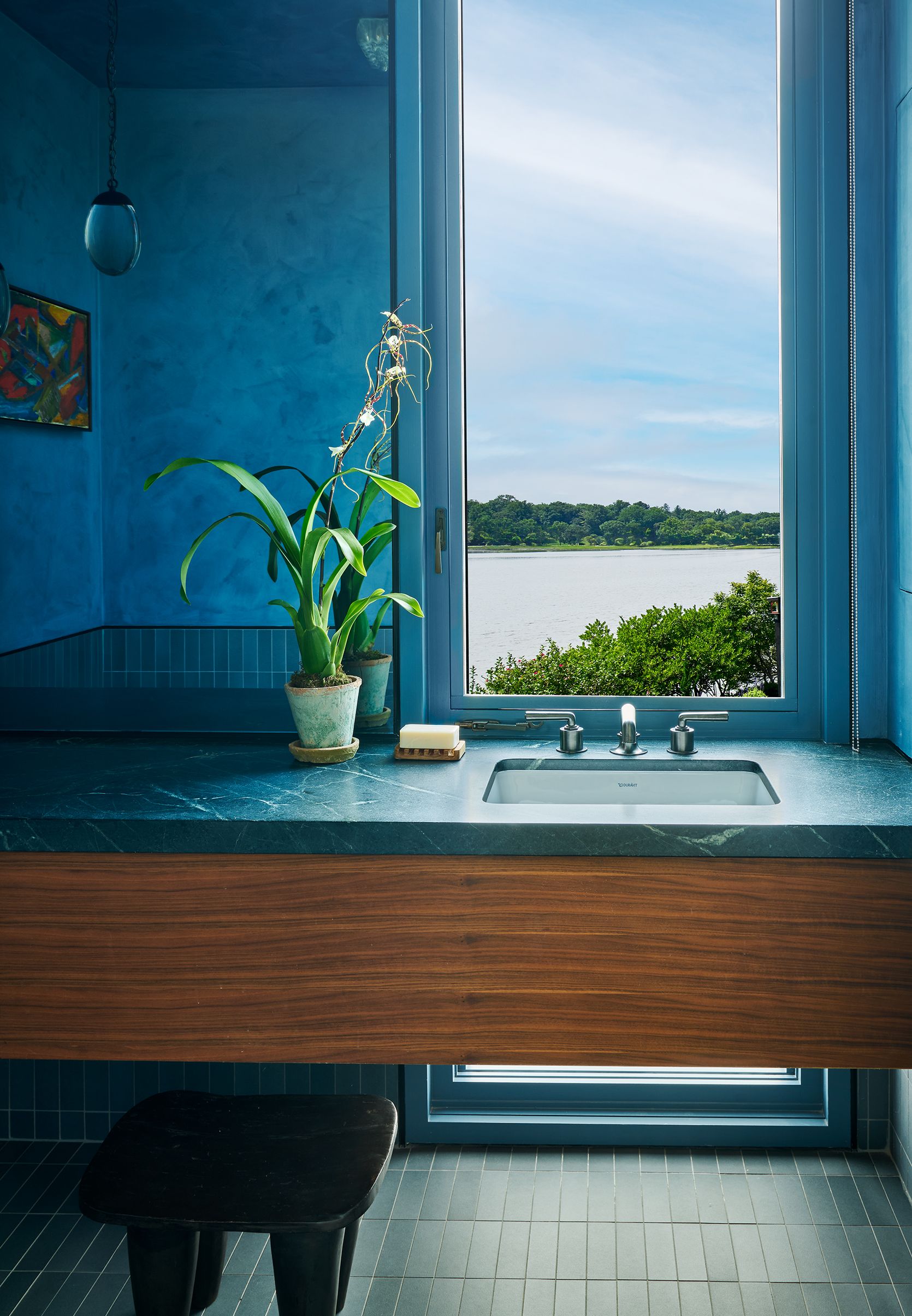 New Construction Waterfront Powder Room