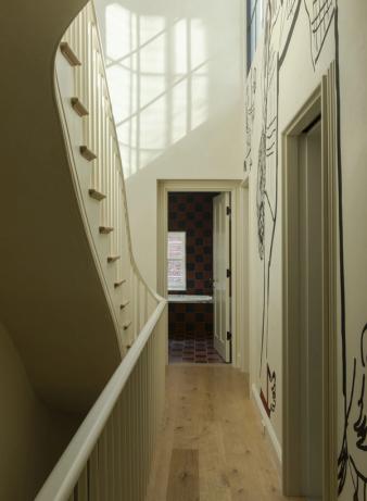 Greenwich Village Greek Revival rowhouse staircase