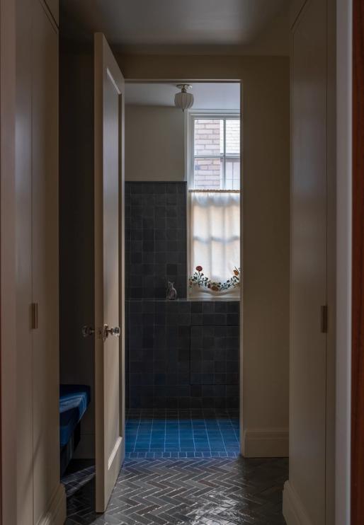 Fifth Avenue Apartment Powder Room Entrance