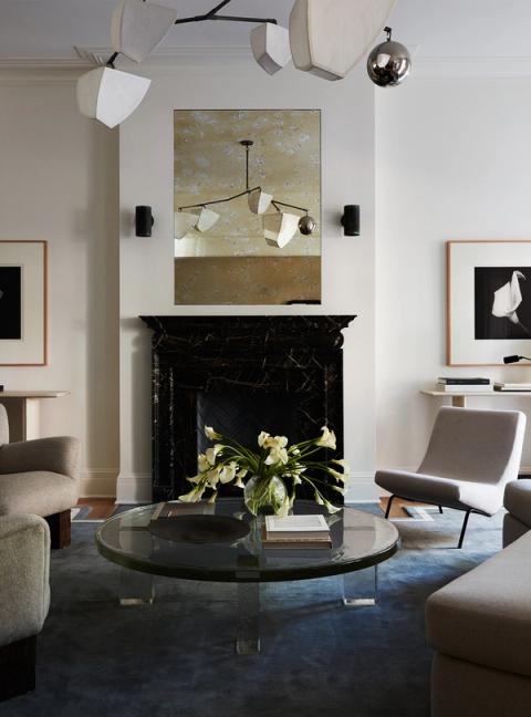 Cobble Hill Greek Revival Living Room