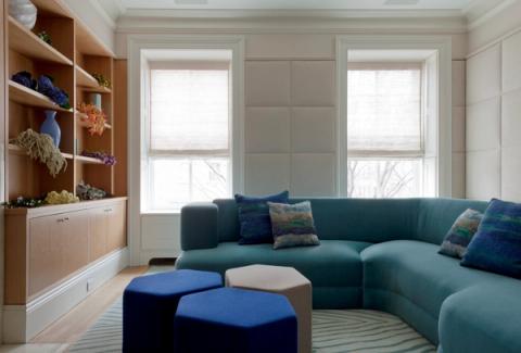 Brooklyn Heights Gothic Revival Sofa Shelving