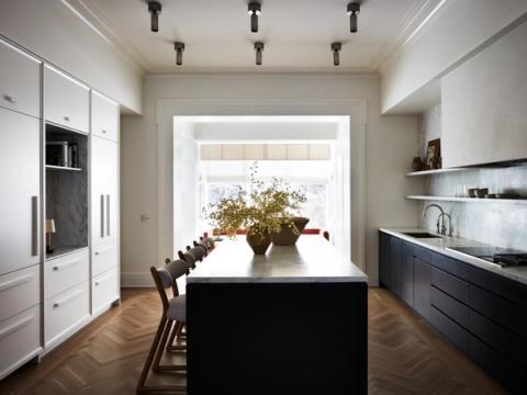 Cobble Hill Greek Revival Kitchen