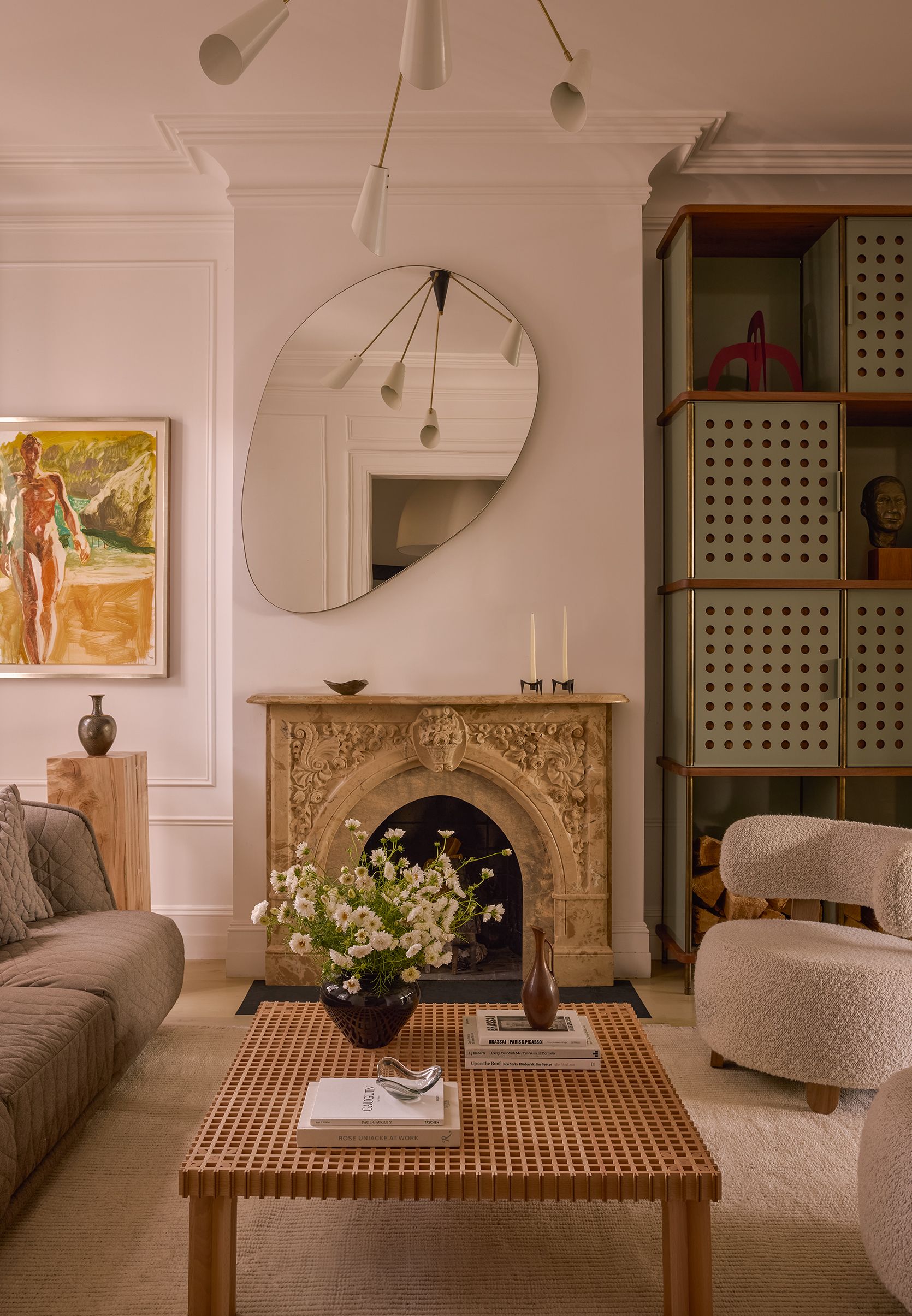 Cobble Hill Italianate Living Room Fireplace