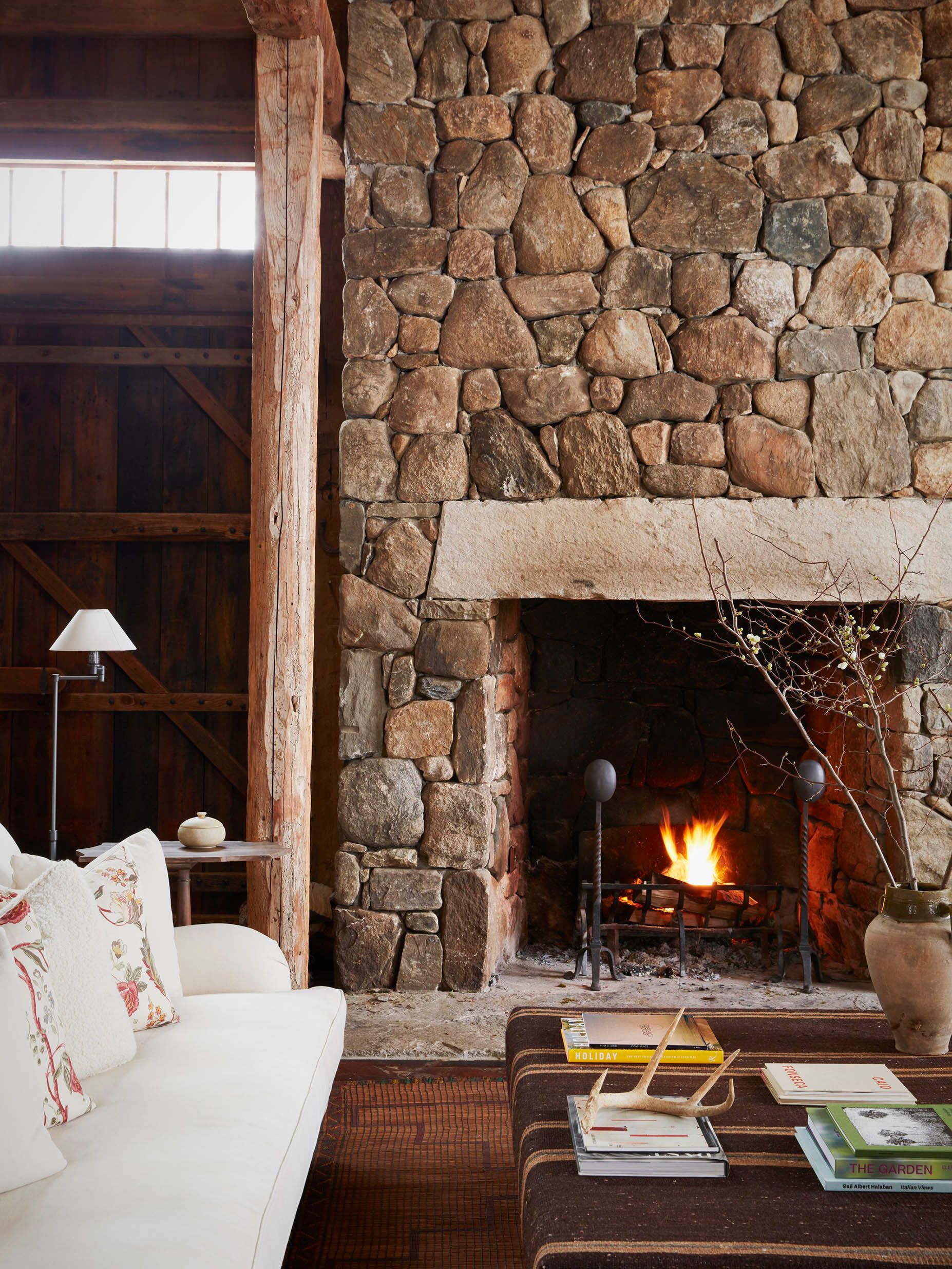 Litchfield County Party Barn Fireplace