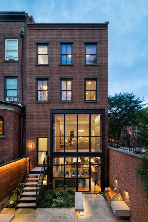 Cobble Hill Rowhouse Rear Facade