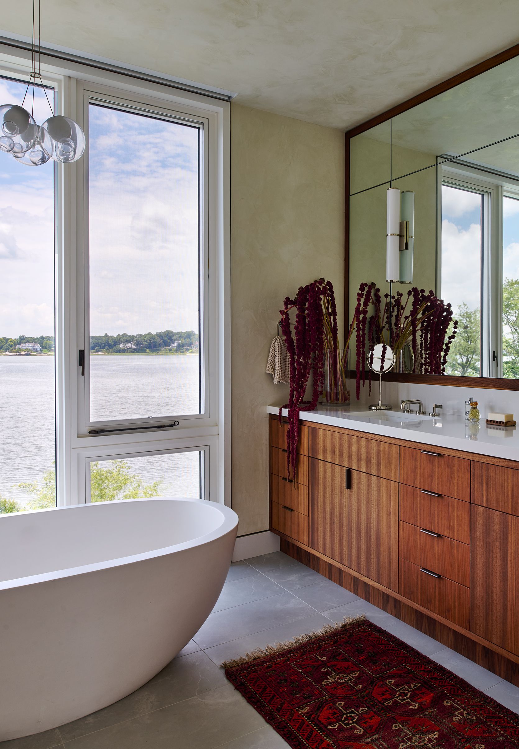 New Construction Waterfront Primary Bathroom