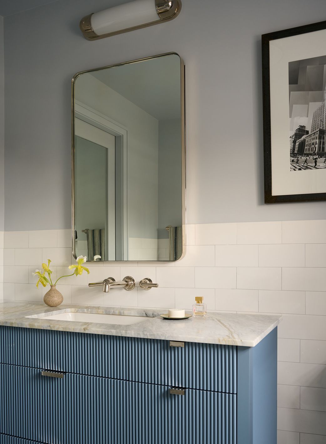 Carnegie Hill Apartment Guest Bathroom