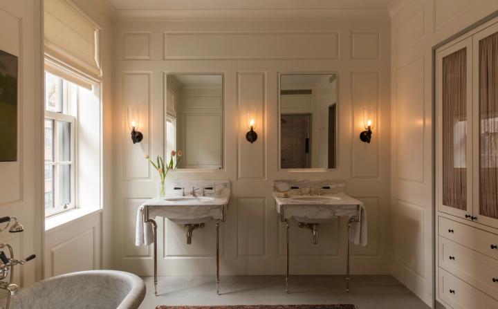 Greenwich Village Greek Revival Primary Bathroom